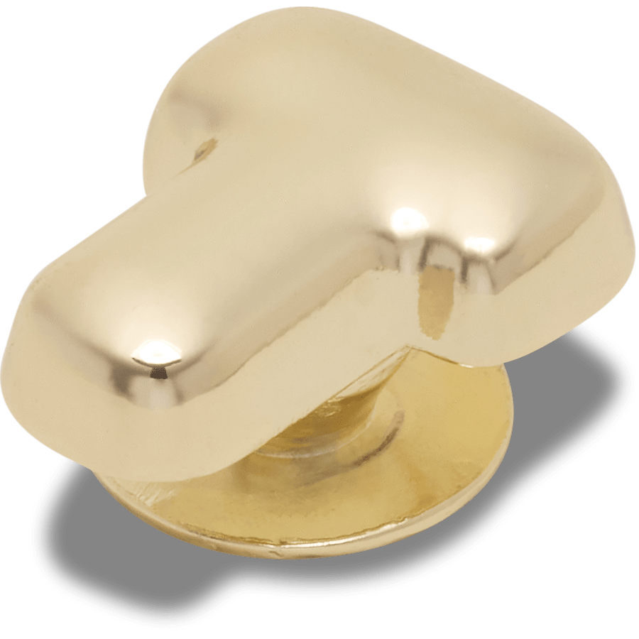 Gold Bubble Letter T - Angle personnalisé - Jibbitz Charms