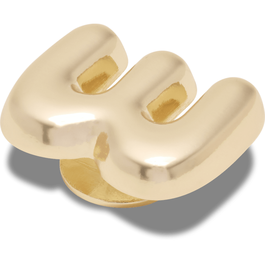 Gold Bubble Letter W - Angle personnalisé - Jibbitz Charms