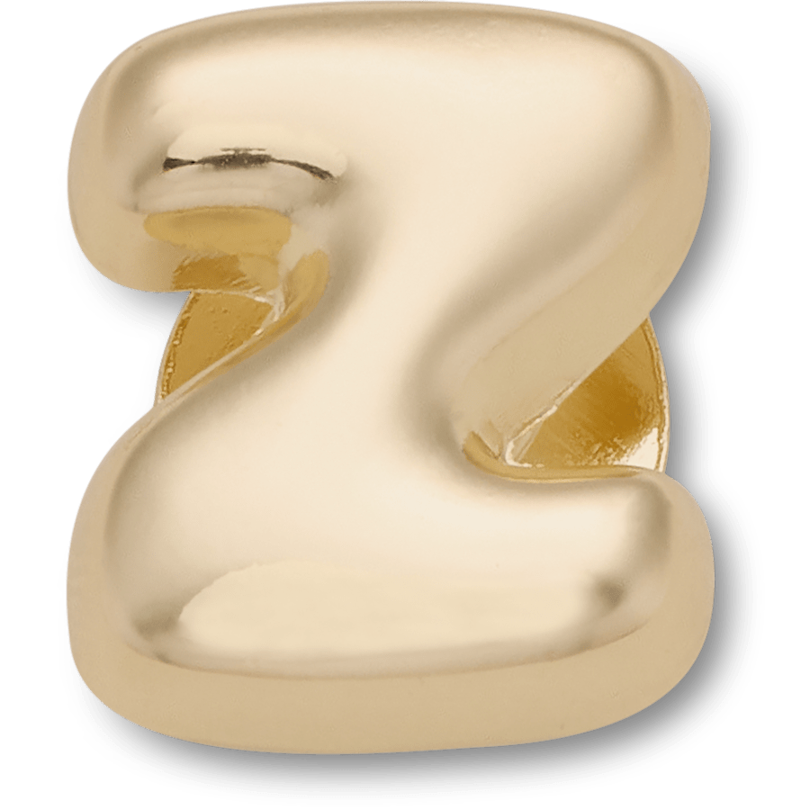 Gold Bubble Letter Z - vue accessoire - Jibbitz Charms