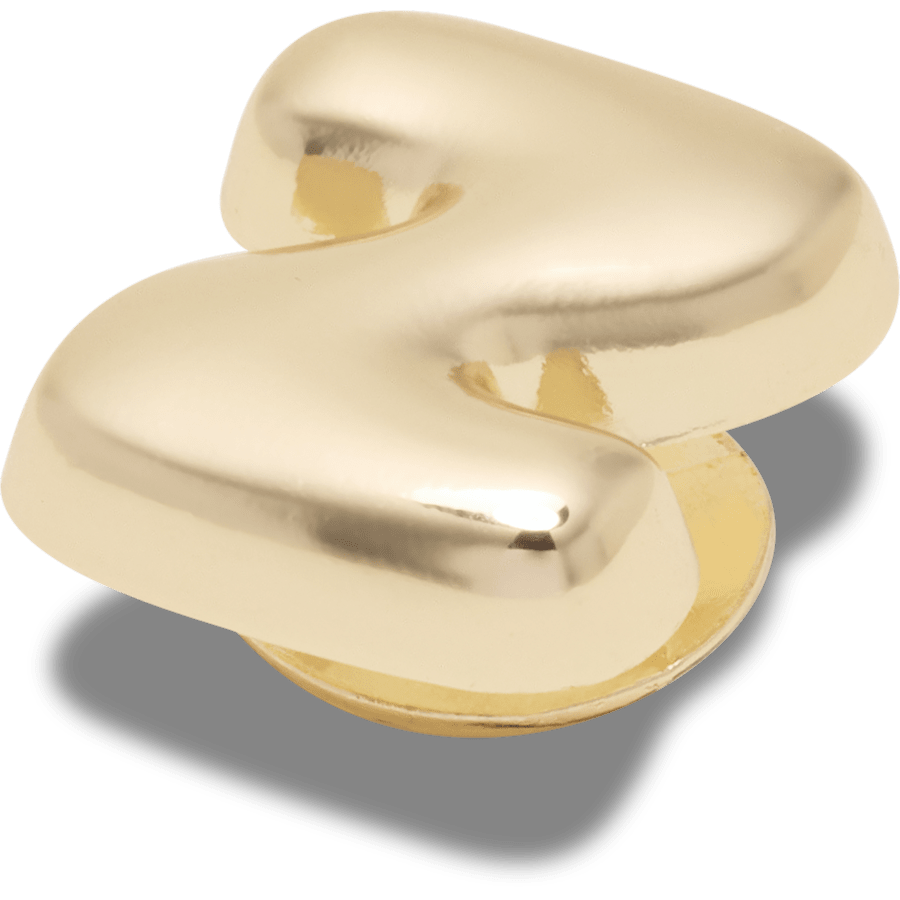 Gold Bubble Letter Z - Angle personnalisé - Jibbitz Charms