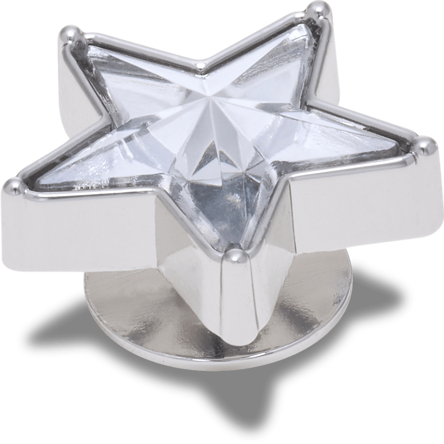 Silver Gem Sparkle Star - Angle personnalisé - Jibbitz Charms