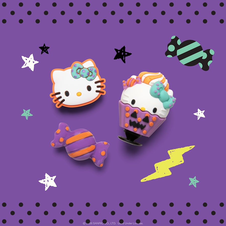 Crocs Collectibles Sanrio® Halloween 3 Pack Jibbitz™ Charms Blind Box - Charms on packing card - Jibbitz Charms