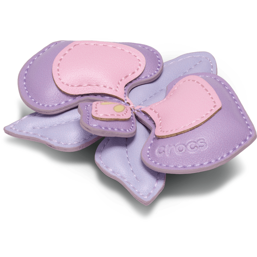 Grote gestikte paarse orchidee - aangepaste hoek - Jibbitz Charms