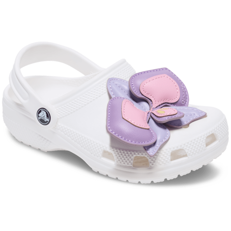 Grote gestikte paarse orchidee - charm-on-shoes - Jibbitz Charms