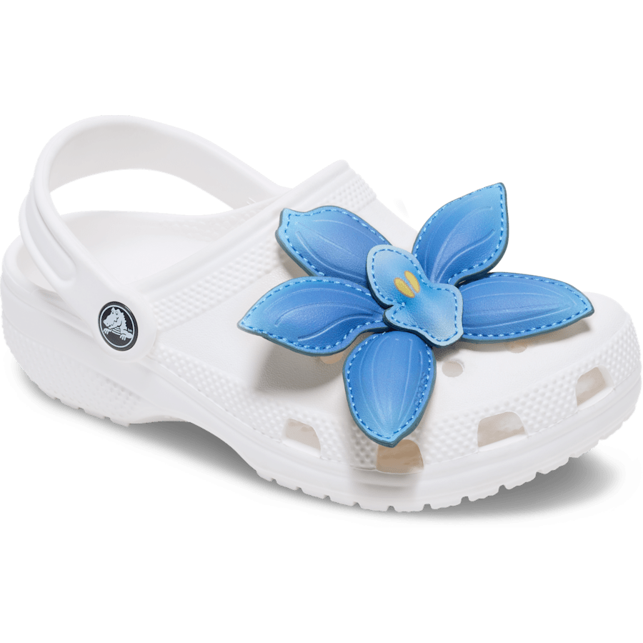 Mega Blue Stitched Flower - charm-on-shoes - Jibbitz Charms