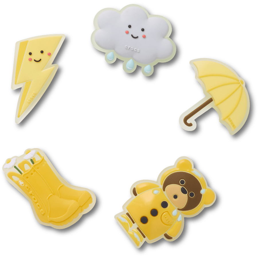 Cutie Rainy Bear 5 Pack - charm view - Jibbitz Charms