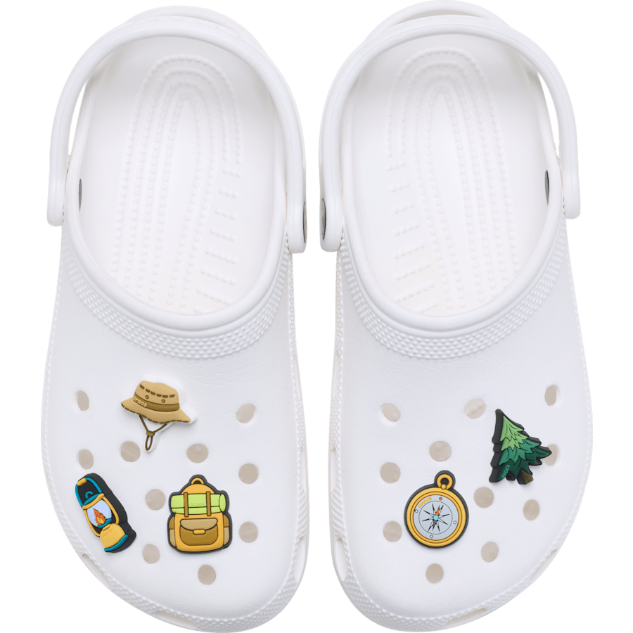 Ensemble de 5 breloques des éléments essentiels pour le camp de vacances - charm-on-shoes - Jibbitz Charms