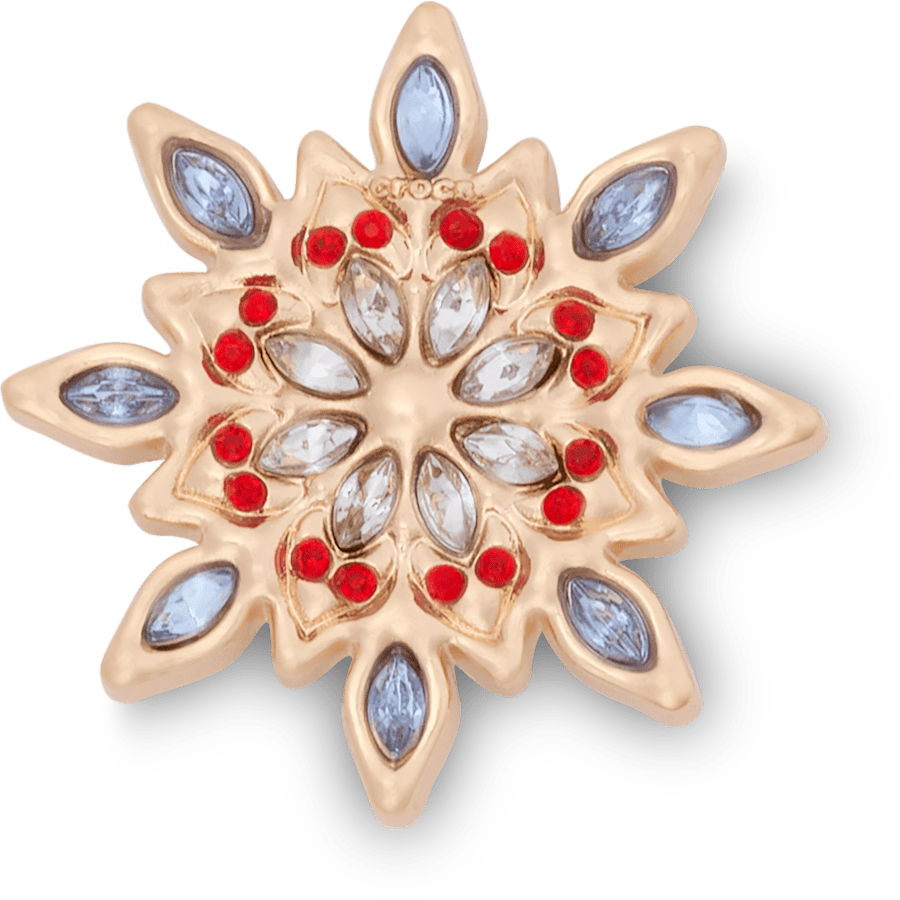 Golden Snowflake and Red Gems - Zubehöransicht - Jibbitz Charms