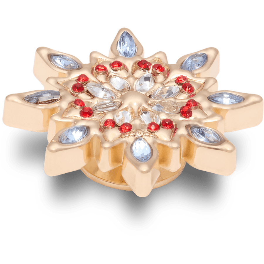 Golden Snowflake and Red Gems - benutzerdefinierter Winkel - Jibbitz Charms