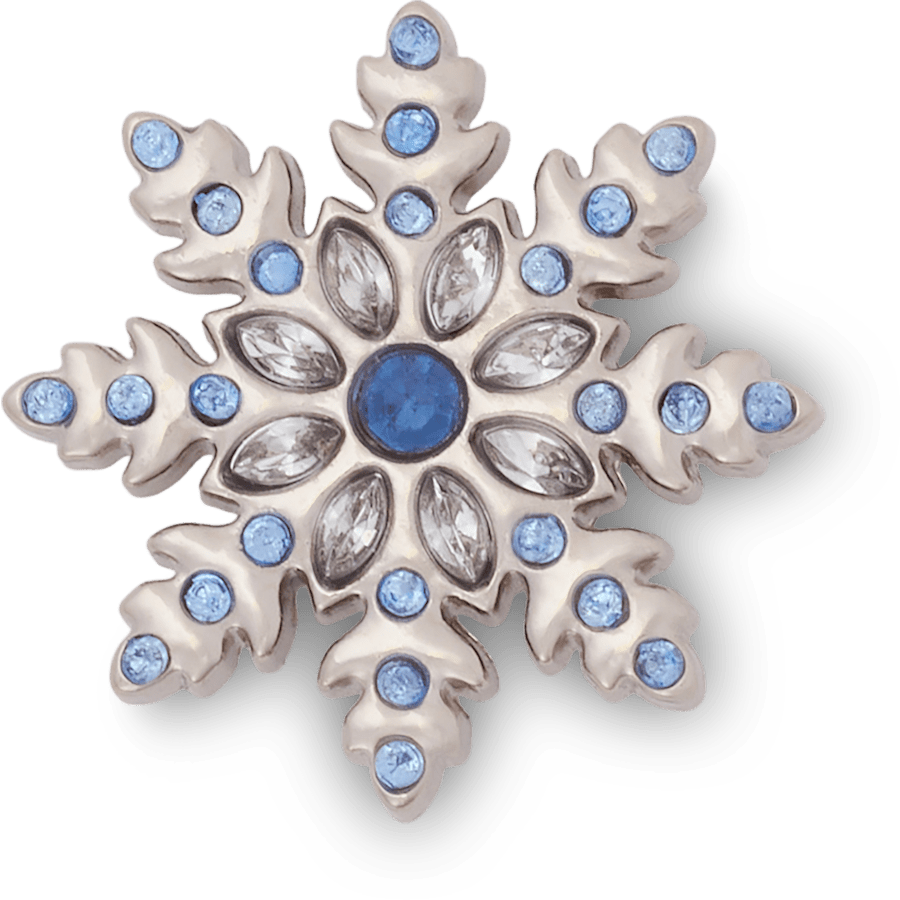 Silver Snowflake and Blue Gems - Zubehöransicht - Jibbitz Charms