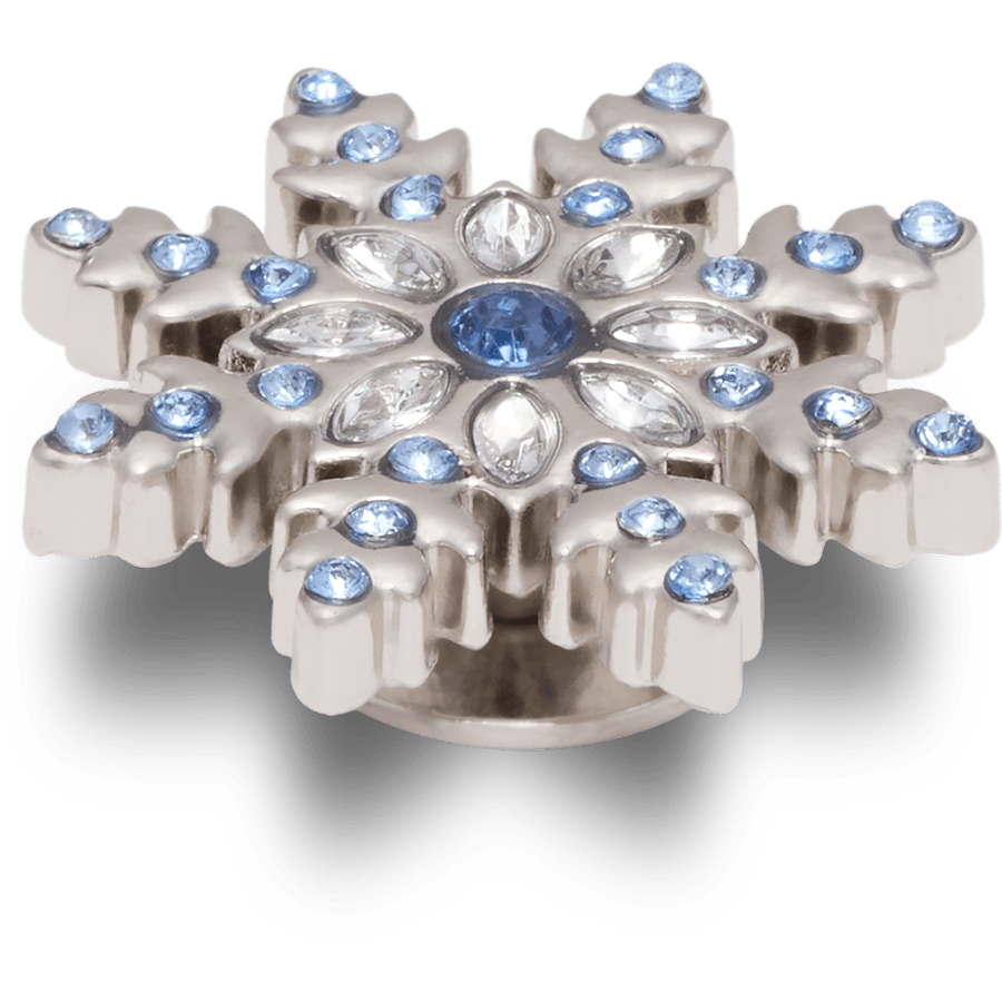 Silver Snowflake and Blue Gems - benutzerdefinierter Winkel - Jibbitz Charms