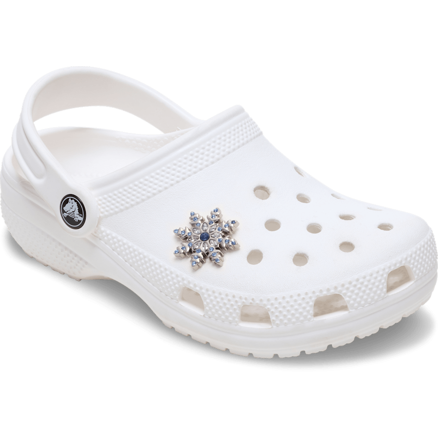 Silver Snowflake and Blue Gems - charm-on-shoes - Jibbitz Charms