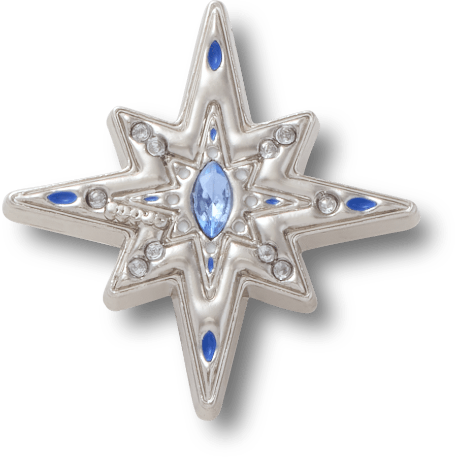 Silver Star Snowflake - Zubehöransicht - Jibbitz Charms