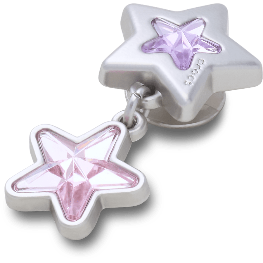 Purple and Pink Star Dangle - mukautettu kulma - Jibbitz Charms