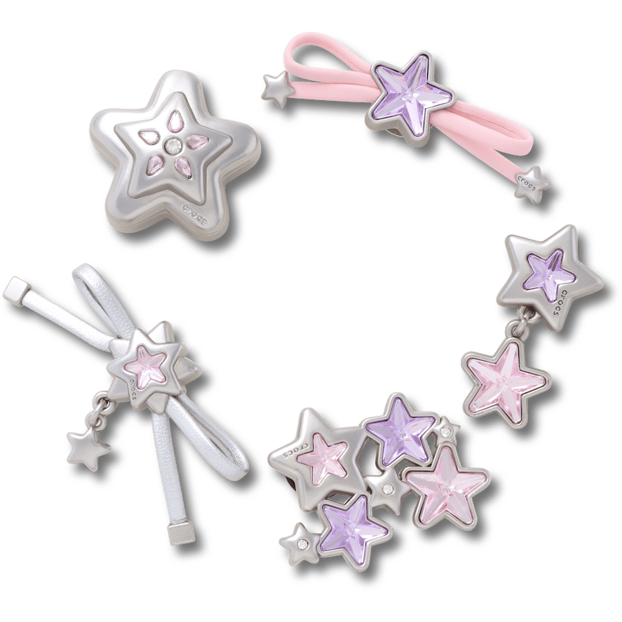 Stars and Bows 5 Pack - charm view - Jibbitz Charms