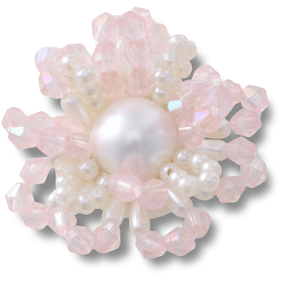 Beaded Pearl Flower - vue accessoire - Jibbitz Charms