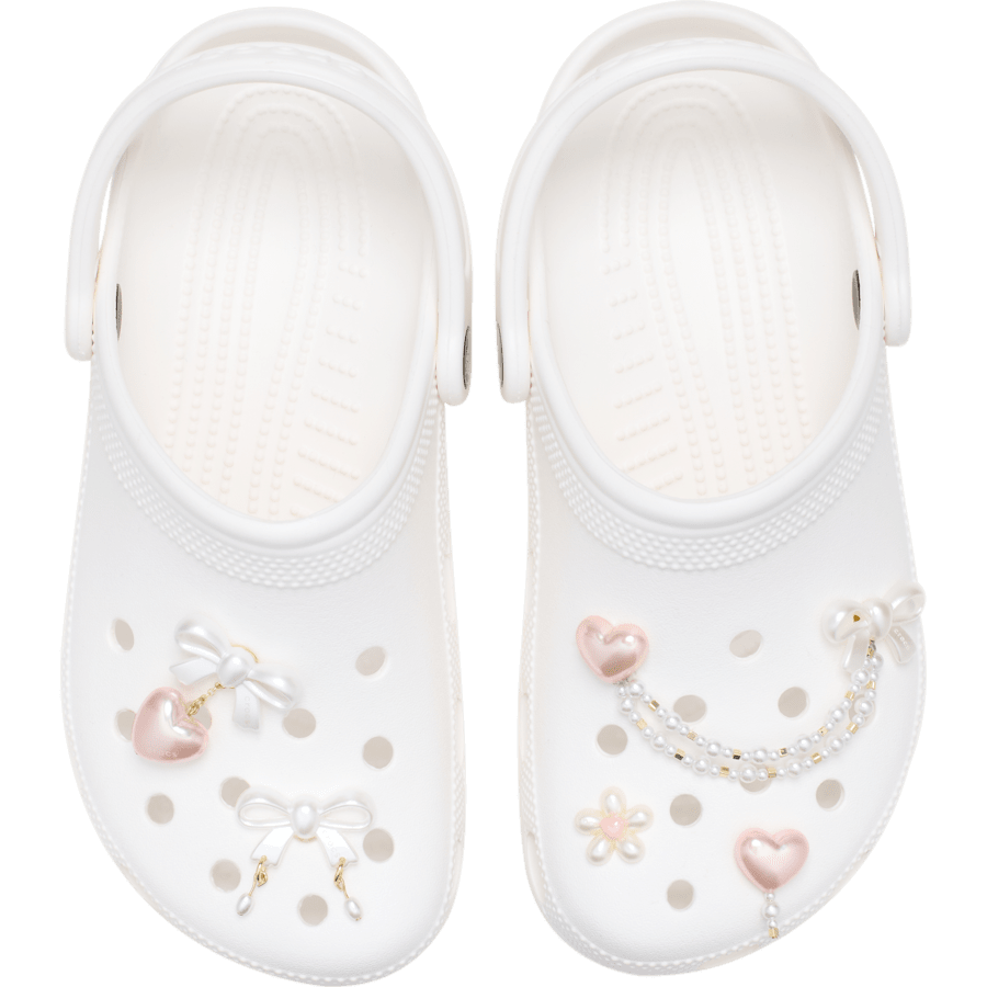 Bow and Pink Heart 5 Pack - charm-on-shoes - Jibbitz Charms