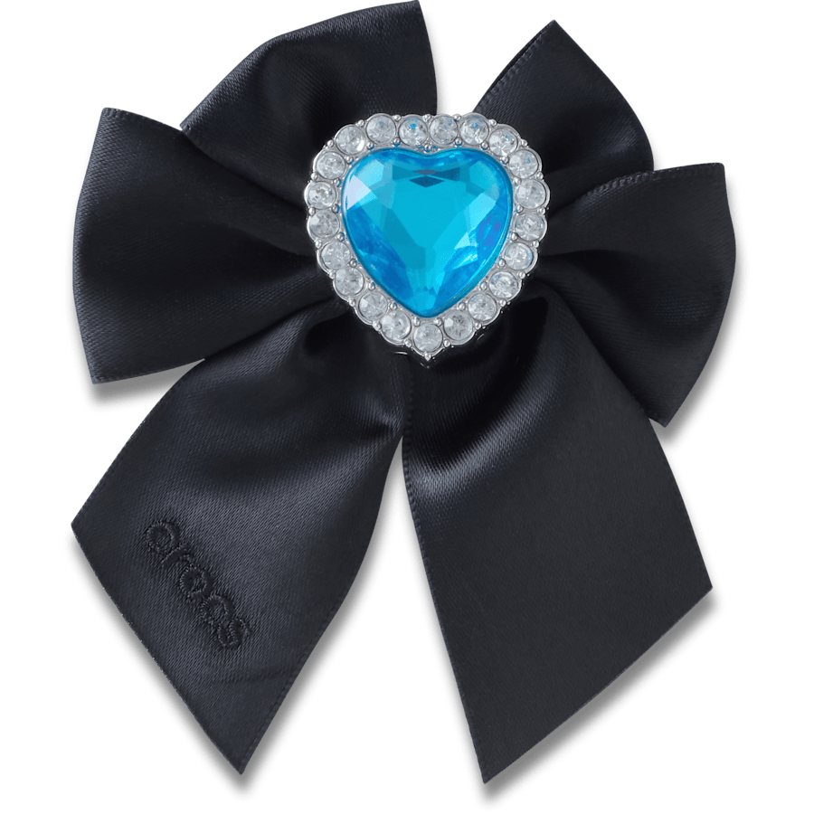 Mega Black Bow with Gems - Charm view - Jibbitz Charms