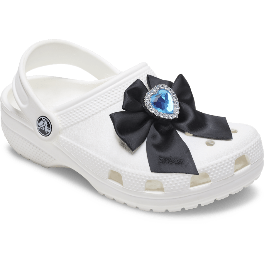 Mega Black Bow with Gems - Charm on shoes - Jibbitz Charms