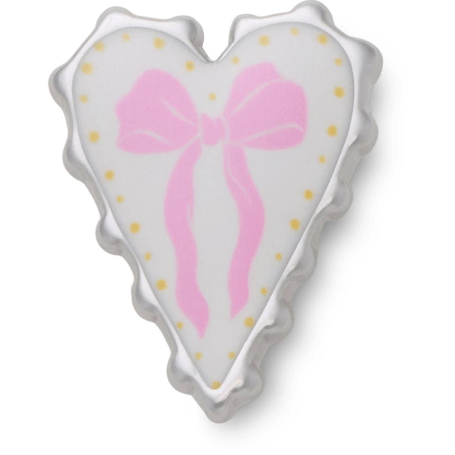Bow and Heart Enamel Icon - vue accessoire - Jibbitz Charms