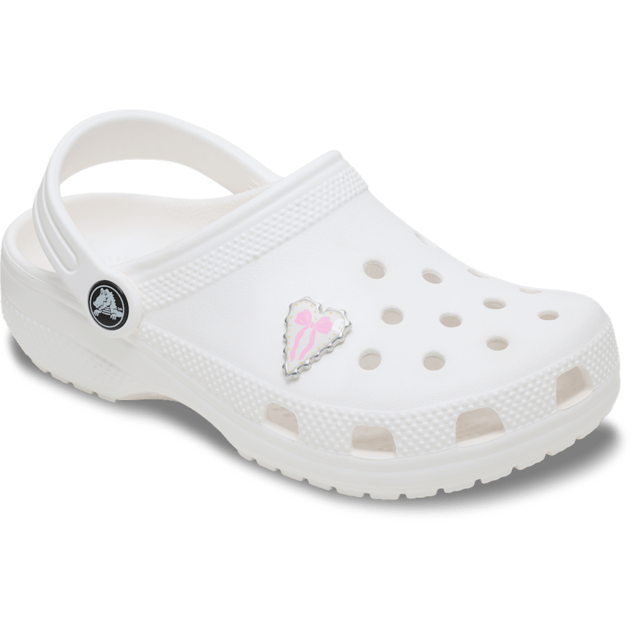 Bow and Heart Enamel Icon - charm-on-shoes - Jibbitz Charms