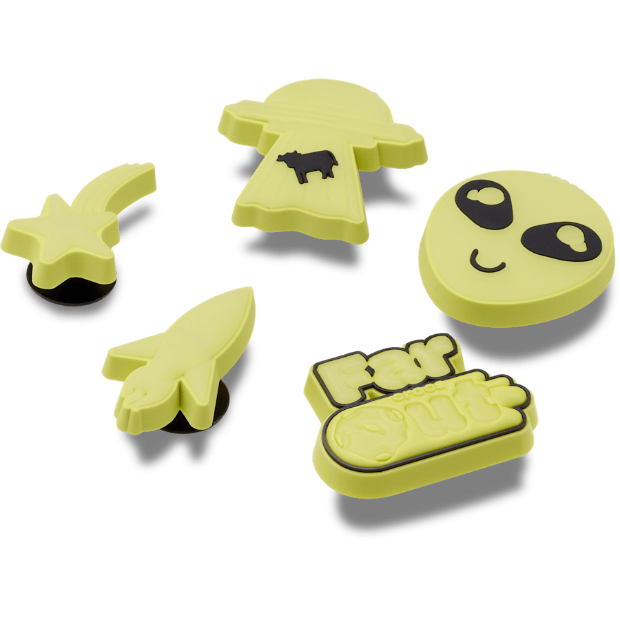 Glow in the Dark Rocketship 5 Pack - Custom Angle - Jibbitz Charms
