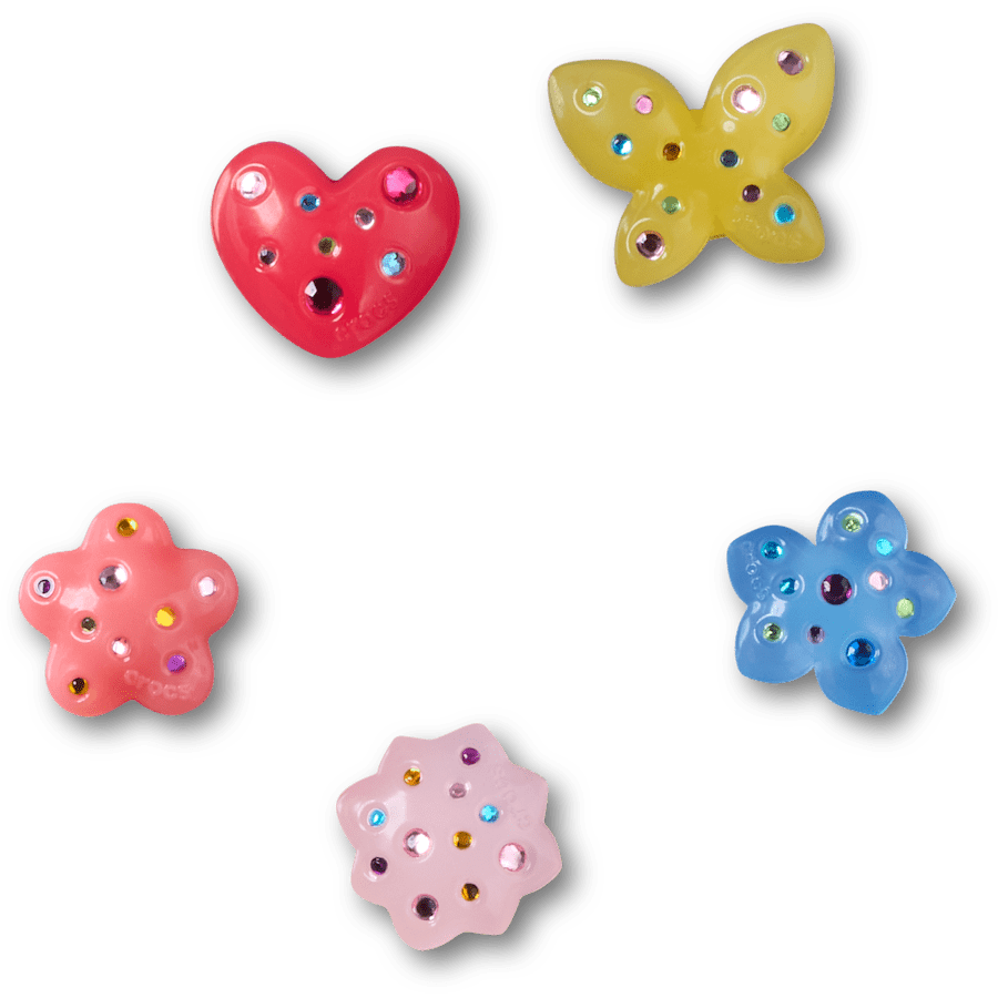 Dainty Gem Floral 5 Pack - charm view - Jibbitz Charms