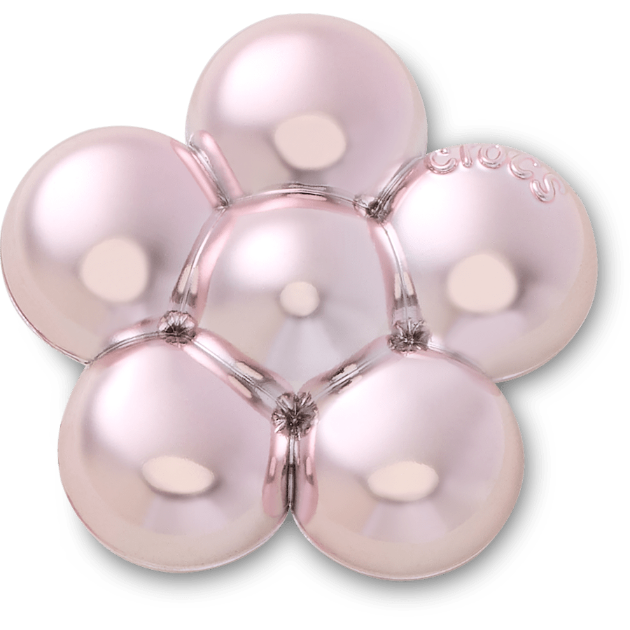 Pink Metallic Puffy Flower - lisävarustenäkymä - Jibbitz Charms