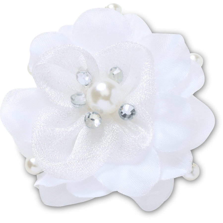 White Flower with Gems - lisävarustenäkymä - Jibbitz Charms