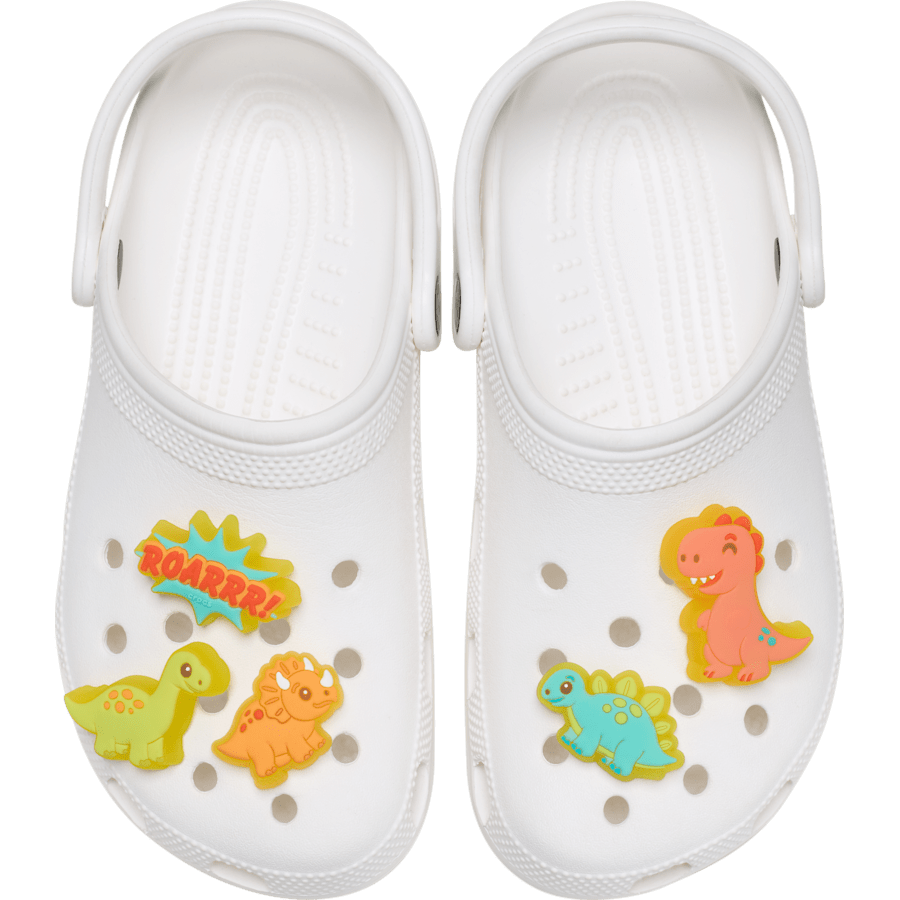 Lot de 5 de petits dinosaures qui s’illuminent - charm-on-shoes - Jibbitz Charms