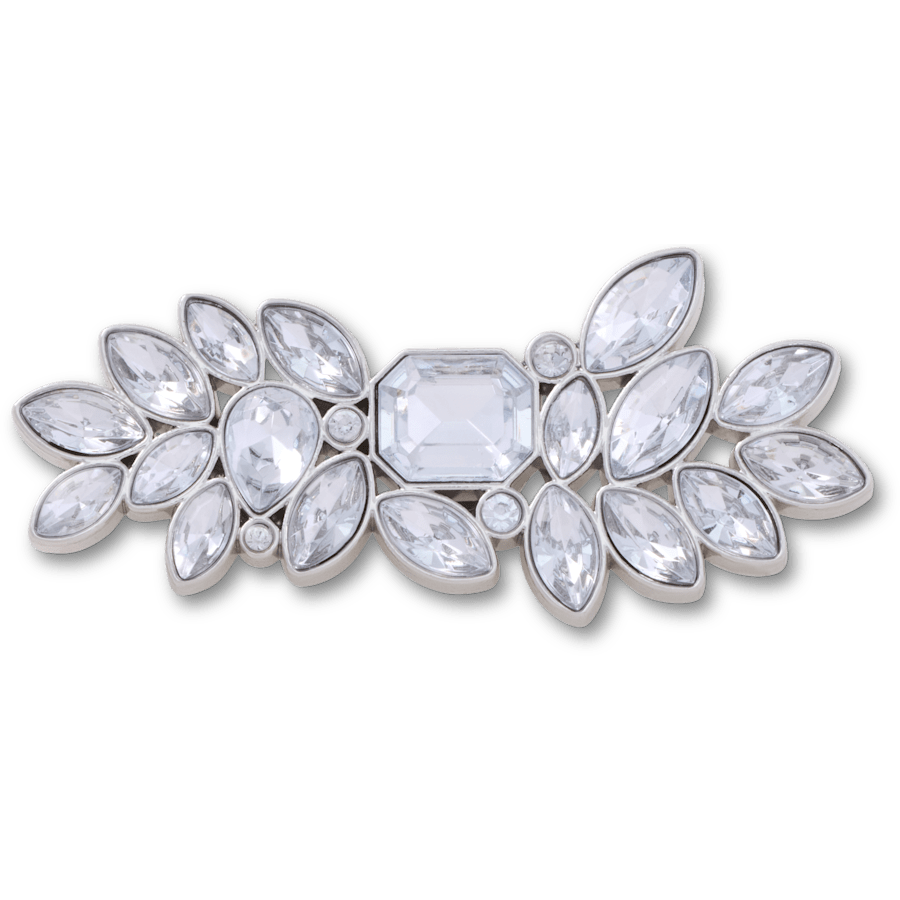 Silver leaf gem charm - Zubehöransicht - Jibbitz Charms