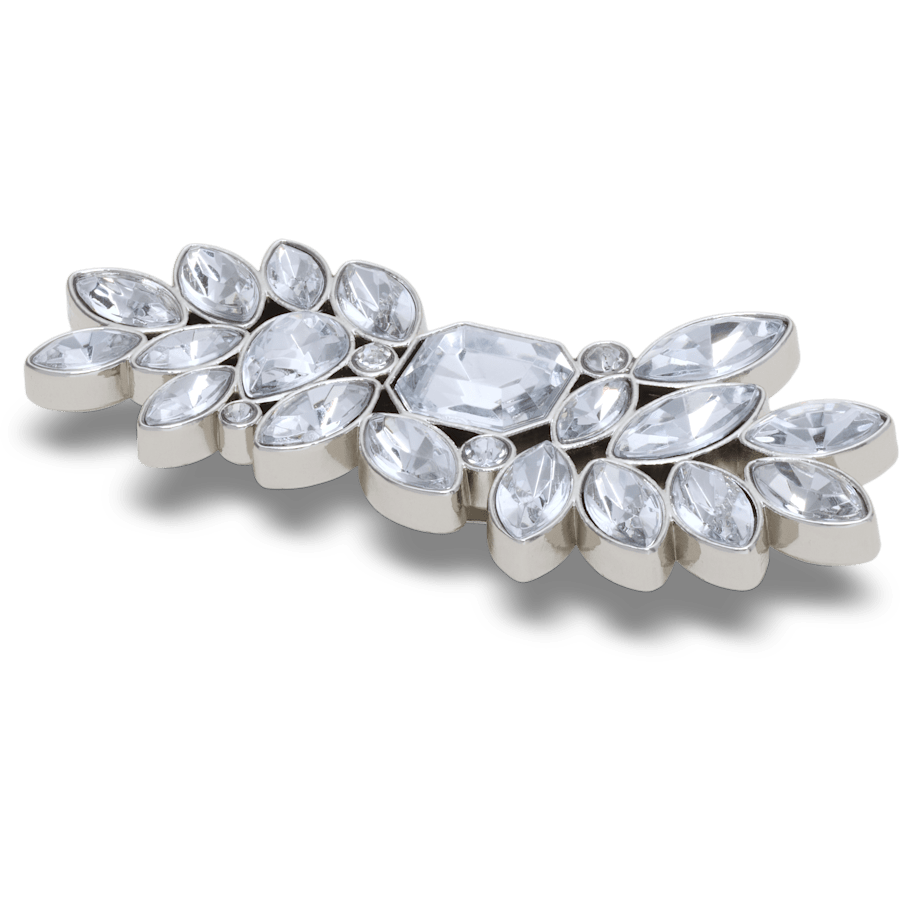 Silver leaf gem charm - benutzerdefinierter Winkel - Jibbitz Charms