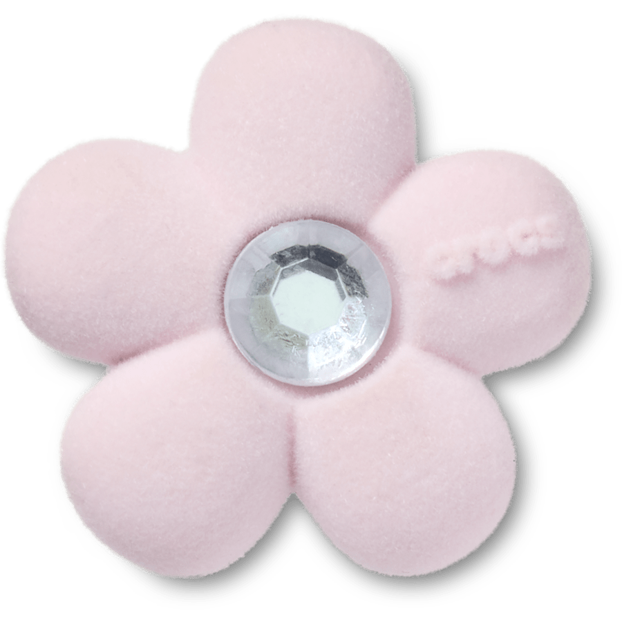 Rhinestone Flocked 5 Petal Flower - vue accessoire - Jibbitz Charms