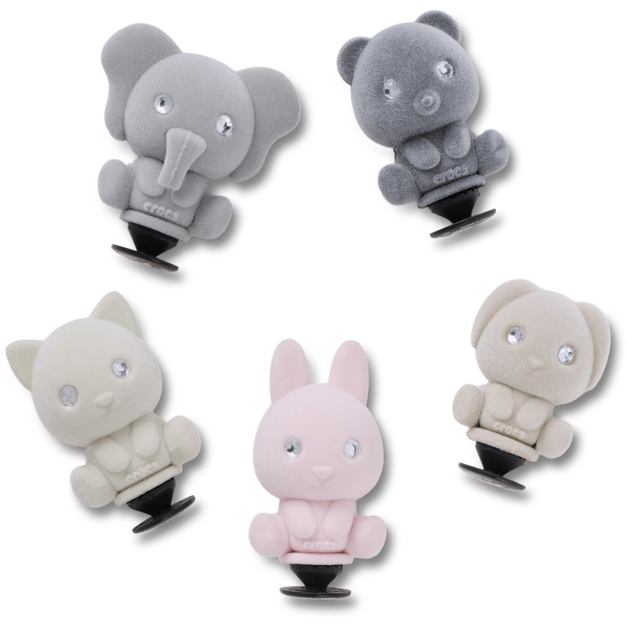 Väri Rhinestone Flocked Animals 5 Pack - Sivu - Crocs