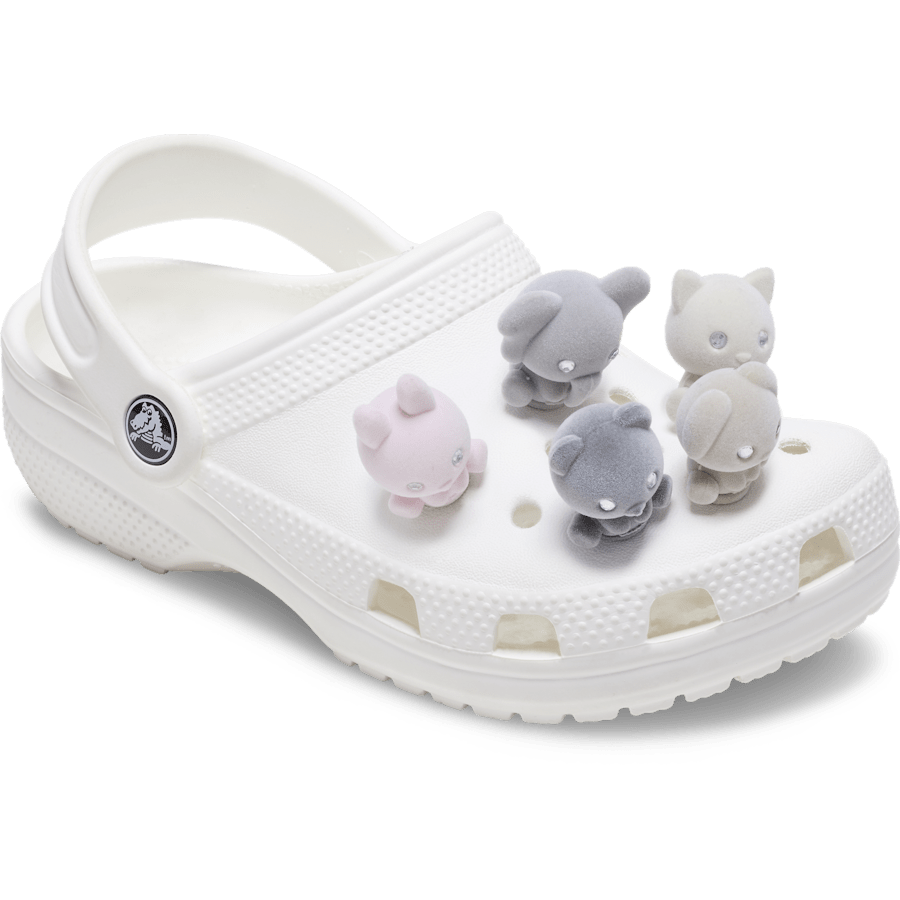 Rhinestone Flocked Animals 5 Pack - charm-on-shoes - Jibbitz Charms