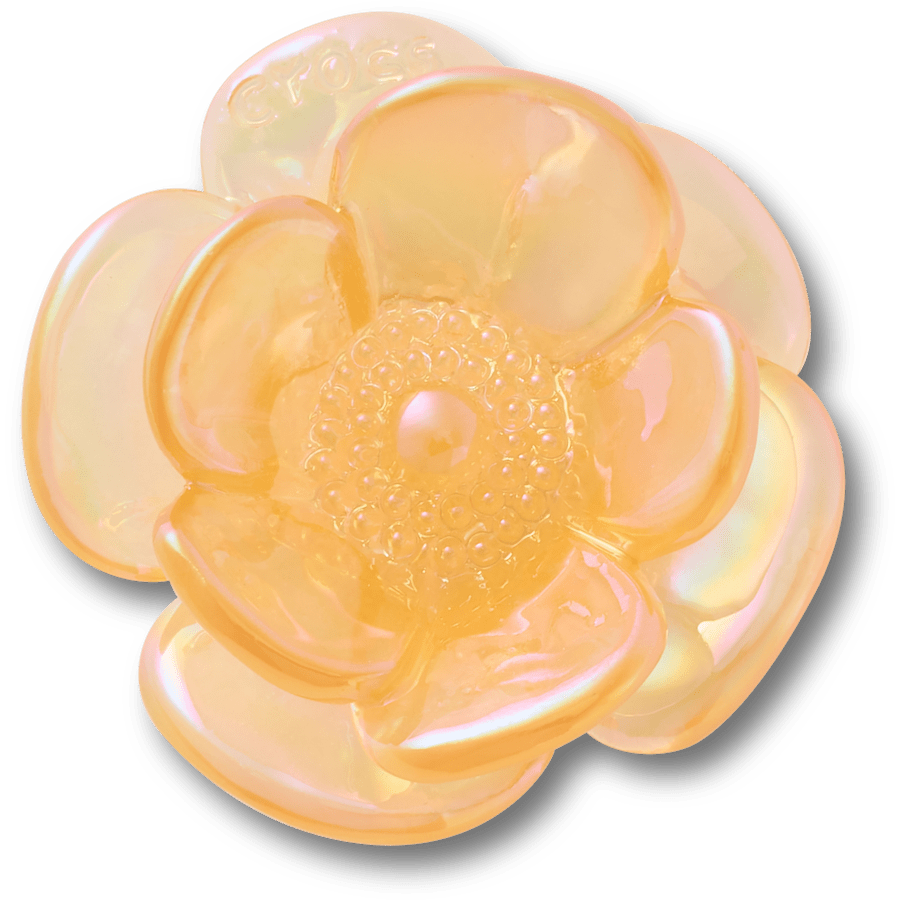 Orange Iridescent Flower - vue accessoire - Jibbitz Charms