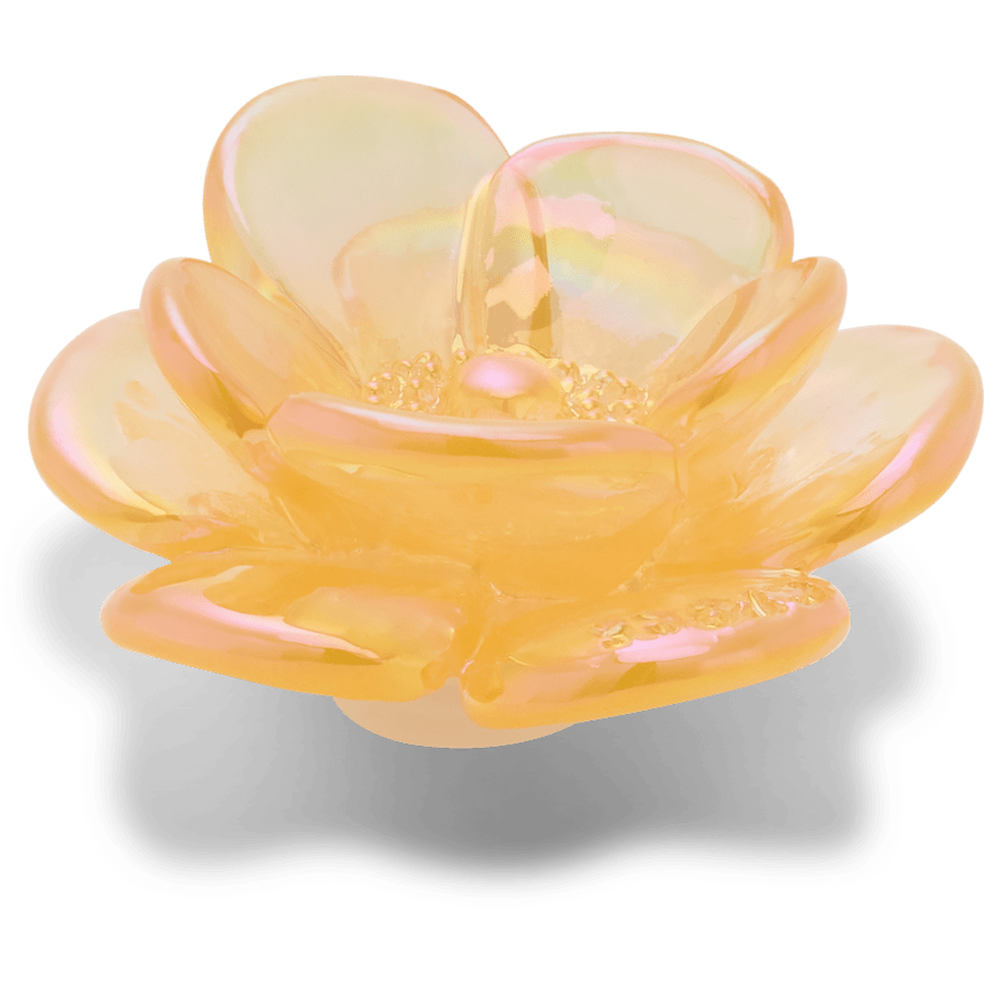Orange Iridescent Flower - angle personnalisé - Jibbitz Charms