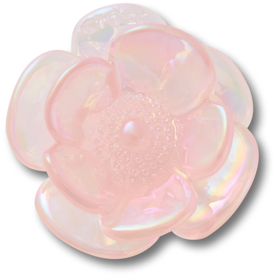 Pink Iridescent Flower - vue accessoire - Jibbitz Charms