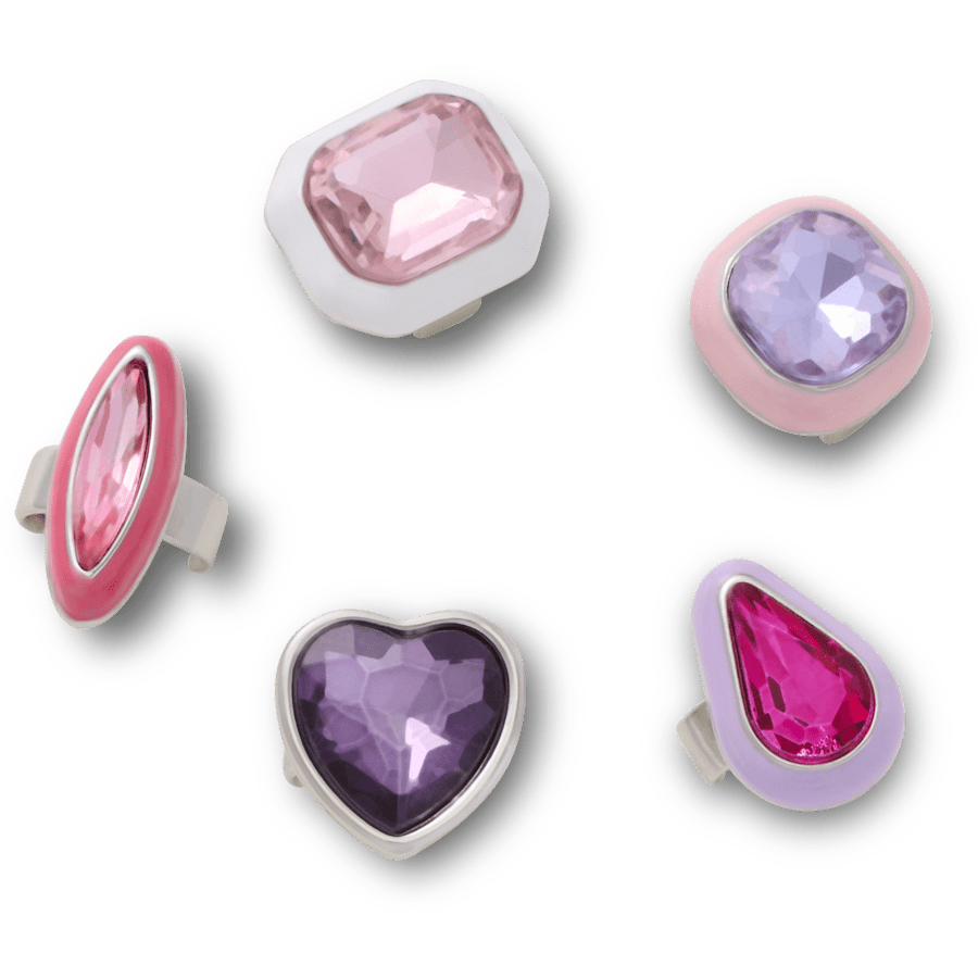 Sandal C Charms Multi Gems 5 Pack - Zubehöransicht - Jibbitz Charms