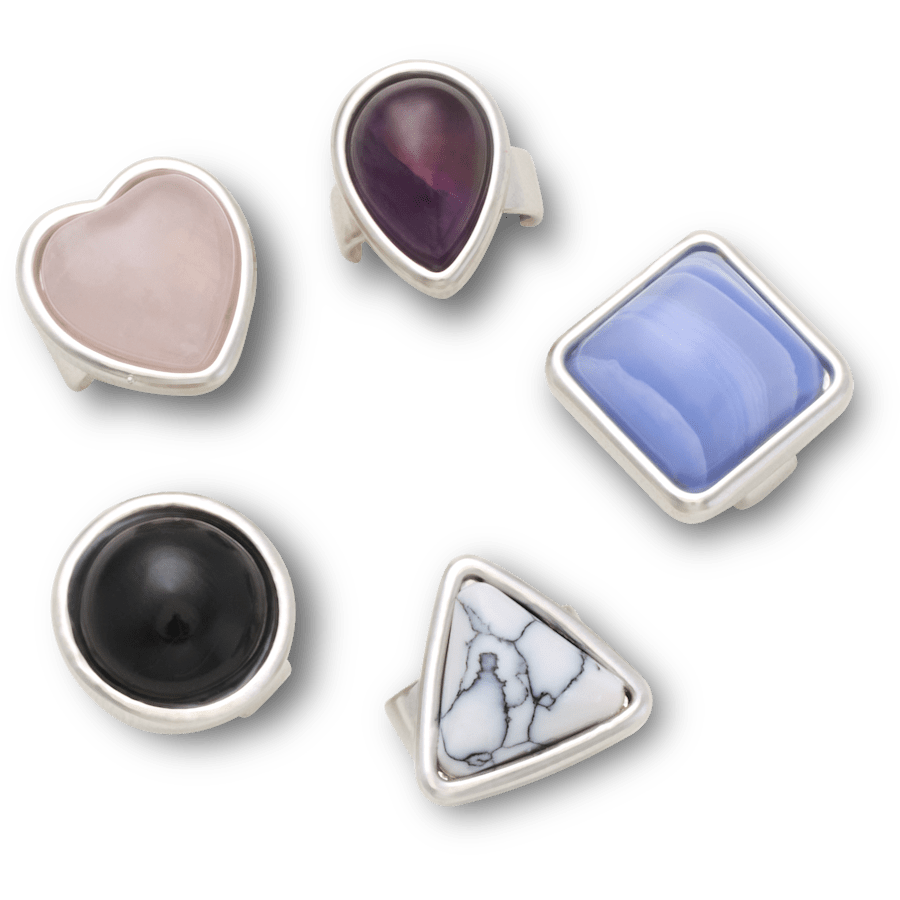 Sandal C Charms Gem Shapes 5 Pack - Zubehöransicht - Jibbitz Charms