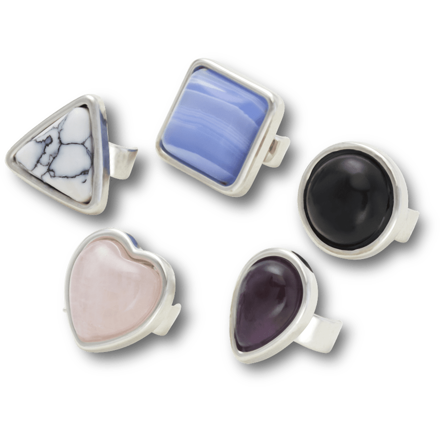 Sandal C Charms Gem Shapes 5 Pack - benutzerdefinierter Winkel - Jibbitz Charms