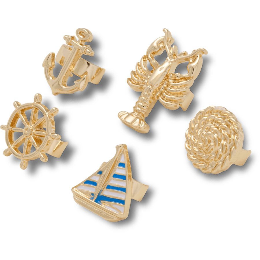 Sandal C Charms Nautical Icon 5 Pack - Custom Angle - Jibbitz Charms