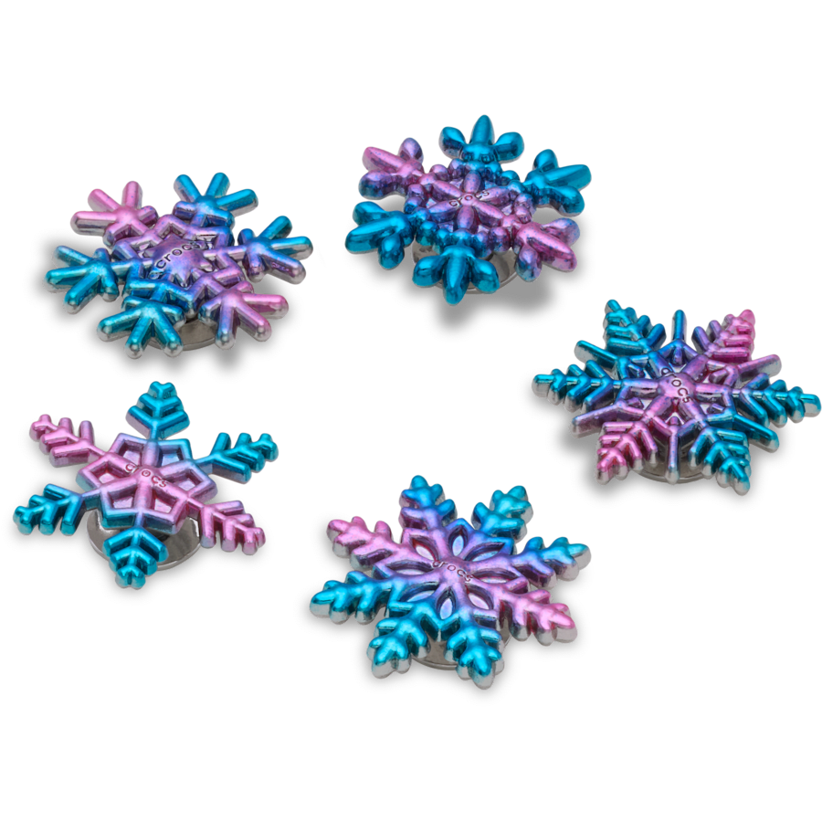 Elevated Gradient Snowflakes 5 Pack - Custom Angle - Jibbitz Charms
