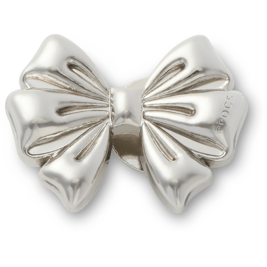 Silver Metal Bow - vue accessoire - Jibbitz Charms
