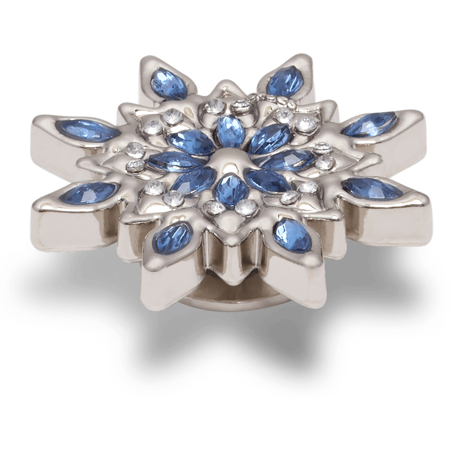 Silver and Blue Gem Snowflake - Custom Angle - Jibbitz Charms