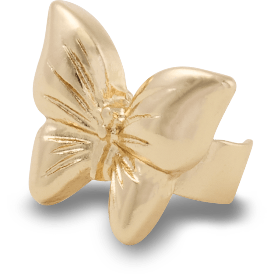 Gold Butterfly Sandal C Charm - Custom Angle - Jibbitz Charms