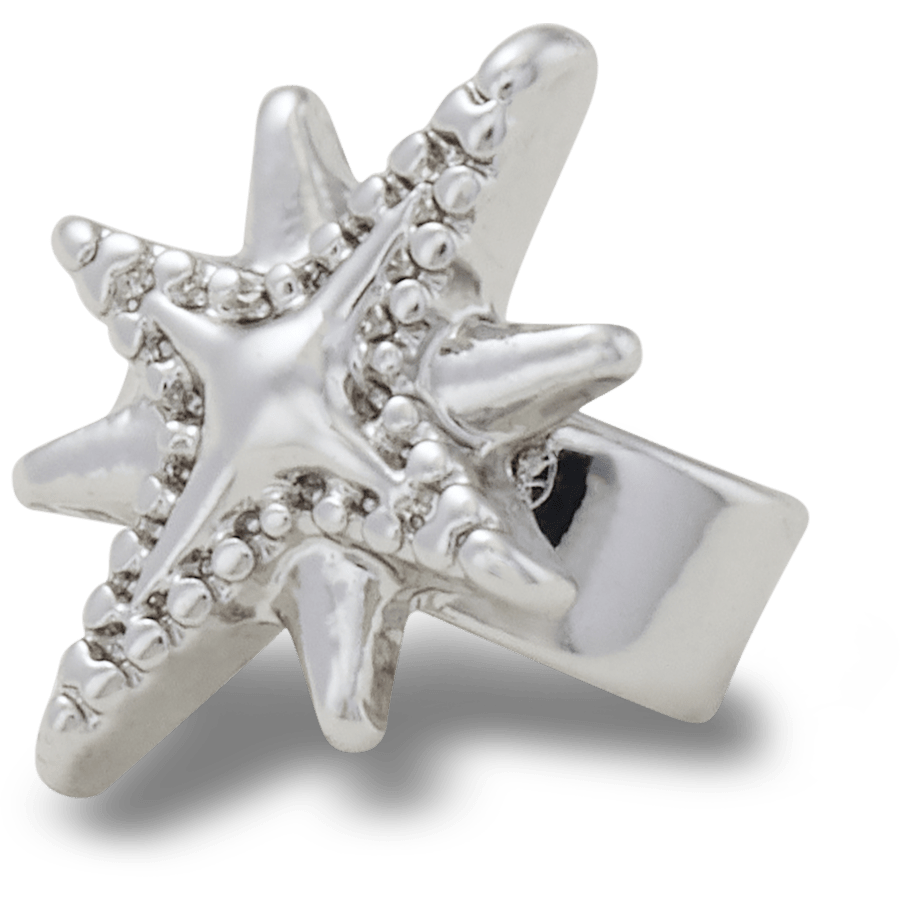 Silver Star Sandal C Charm - Custom Angle - Jibbitz Charms