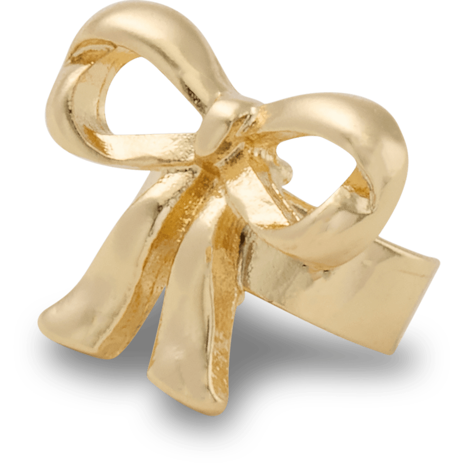 Gold Bow Sandal C Charm - Custom Angle - Jibbitz Charms