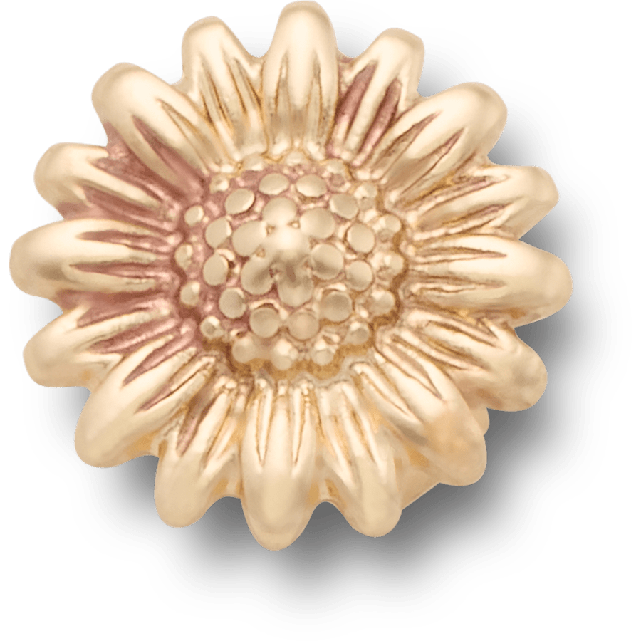 Gold Sunflower Sandal C Charm - Charm view - Jibbitz Charms