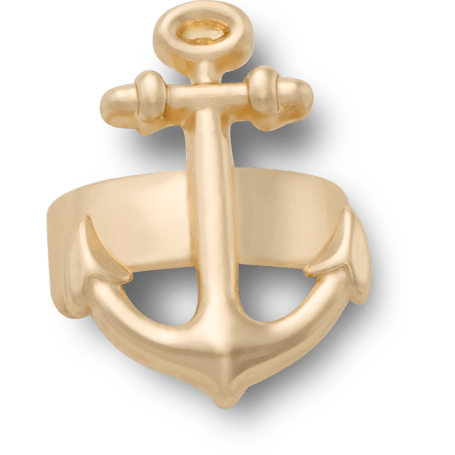 Gold Anchor Sandal C Charm - Charm view - Jibbitz Charms